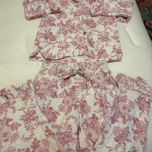 LoveShackFancy Pink Floral Kids Pajama Set